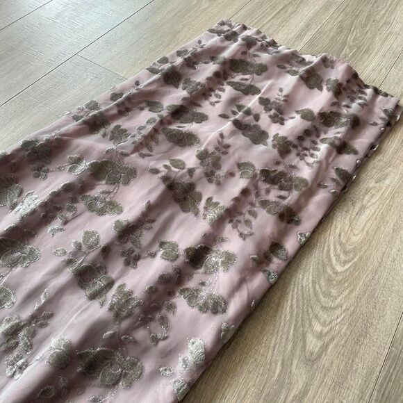 Vintage Y2K Pink and Grey Velvet Applique Formal Dress Pastel Prom Fairy Pixie - Picture 3 of 8